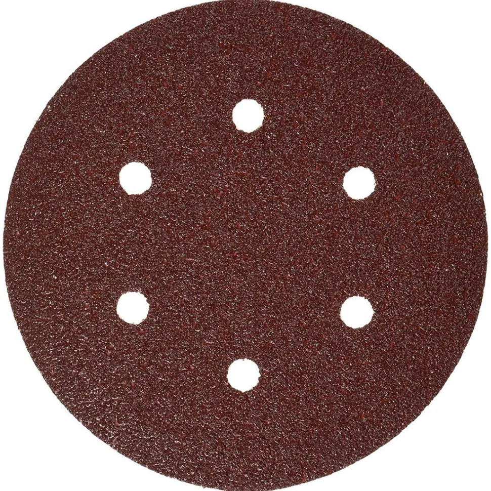 Bosch 6" 40 Grit 6 Hole Hook-And-Loop Sanding Discs (5 Pack) SR6R040