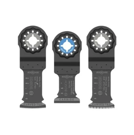 Bosch 1-1/4" Starlock High-Carbon Steel Xtra-clean Clean Carbide Plunge Cut Blades 3 pk. OSL003VP