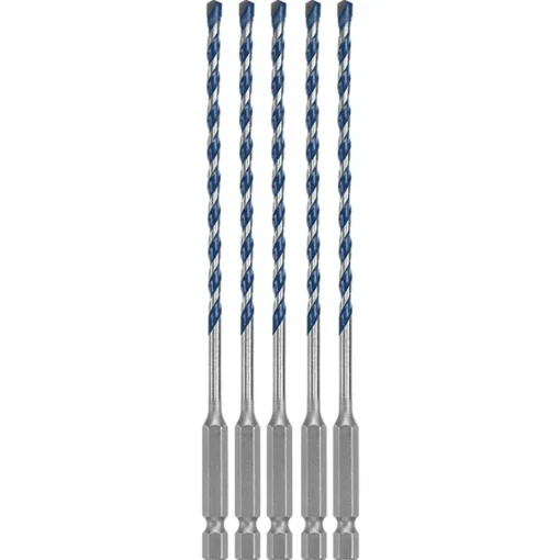 Bosch 5/32" x 6" Blue Granite Turbo Carbide Hammer Drill Bits (5 Pack) HCBG0205T