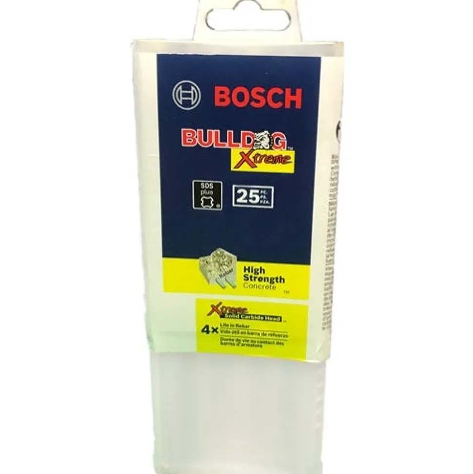 Bosch 1/4" x 4" x 6" SDS-Plus Bulldog Xtreme Full-Head Carbide Hammer Bits (25 Pack) HCFC2041B25