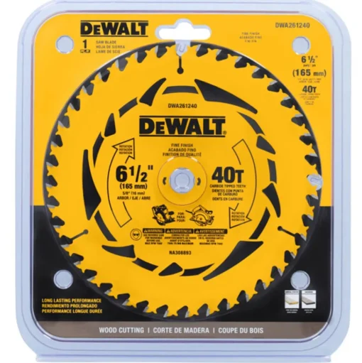 DeWalt 6-1/2" 40T Circular Saw Blade DWA261240
