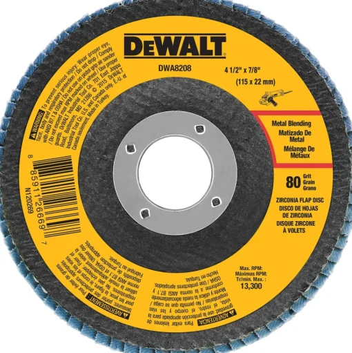 DeWalt 4-1/2" X 7/8" Flap Disc Zirconia T29 80 Grit DWA8208