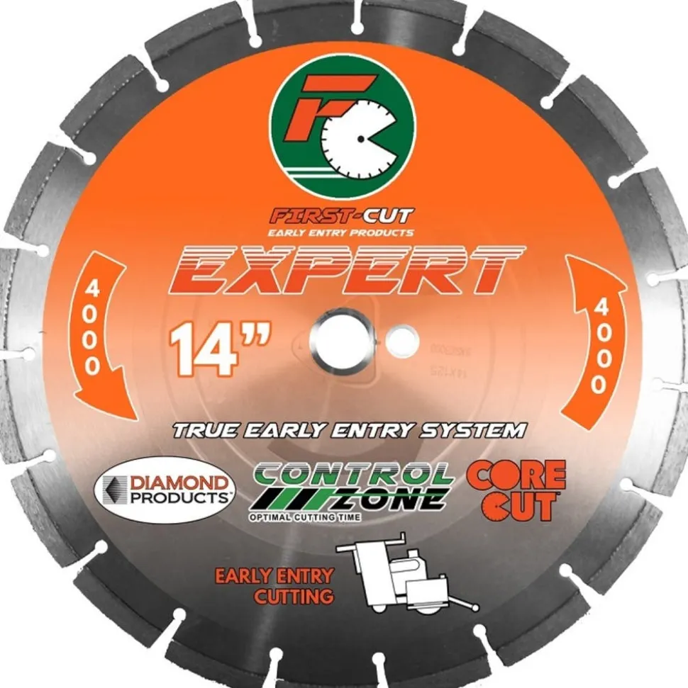 Diamond Products 6" x .095 x 1" Expert First-Cut Early Entry Blade With Triangle Knockout 66117