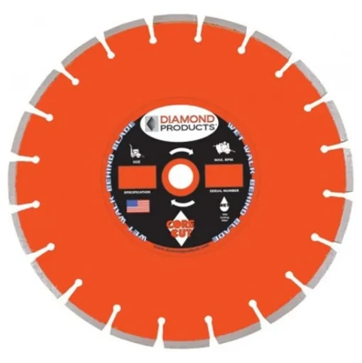 Diamond Products 54" x .220 x 1" Heavy Duty Orange Cured Concrete Wet Blade CH51WH