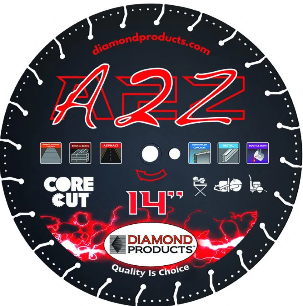 Diamond Products A2Z 16" X .125" X 1" VACUUM BOND BLADE 21576