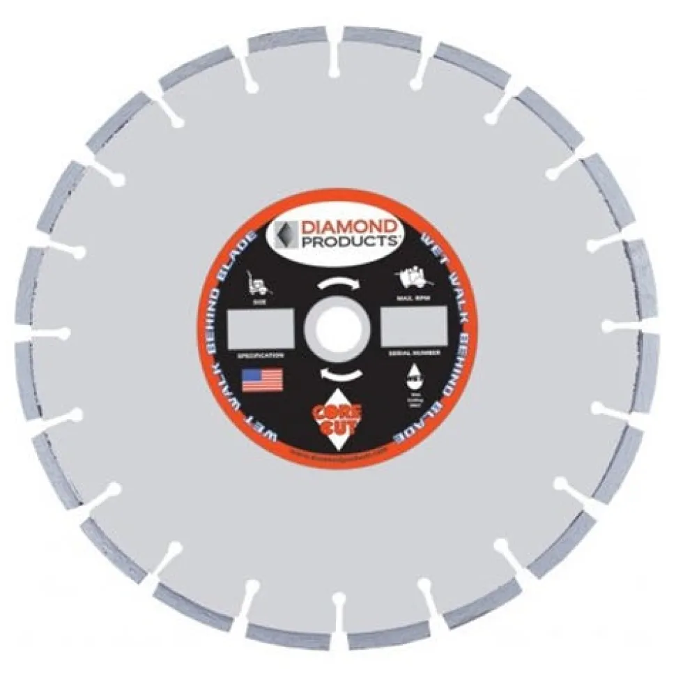 Diamond Products Core Cut 26" x .187 x 1" OPT Super PRO Cured Concrete Wet Blade OPTC4500X