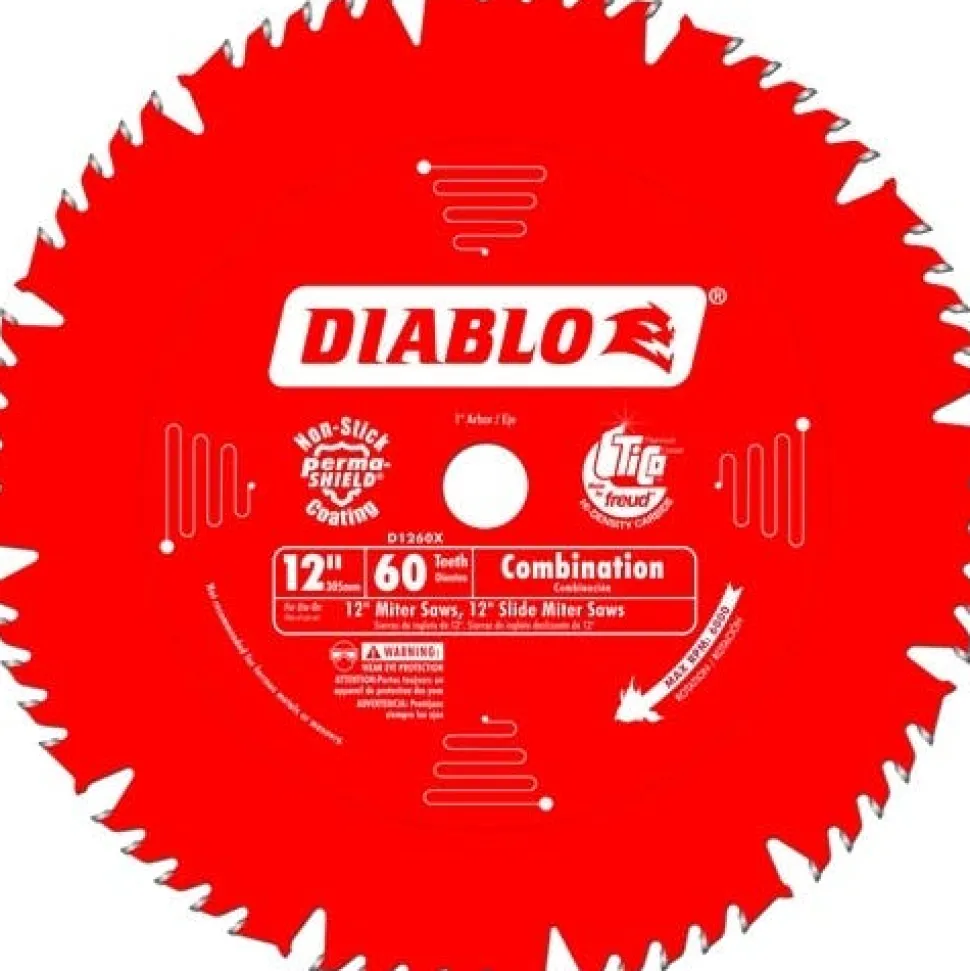 Freud Diablo 12" 60 Tooth Combination Circular Saw Blade D1260X