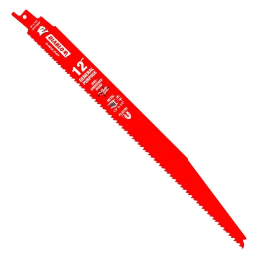 Freud Diablo 12" Bi-Metal Recip Blade for Nail-Embedded Wood, Metal, and Plastic (5-Pack) DS1214BGP5