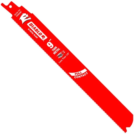 Freud Diablo 9" Bi-Metal Recip Blade for Thin Metal (Less than 1/8") (5-Pack) DS0920BF5