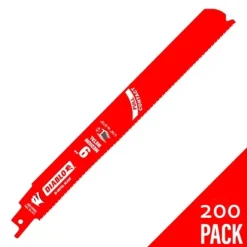 Freud Diablo 9" Steel Demon (Auto Demo) Medium Bi-Metal 14/18 TPI Reciprocating Saw Blade (200 Pack) DS0914WBF200