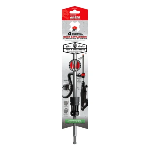 Freud Diablo AMPED Rebar Demon 3/4" x 8" x 14" SDS-Plus 4-Cutter Full Carbide Head Dust Extraction Hammer Drill Bit DMAPLA4560