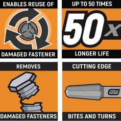 Gearwrench 4 Pc. Bolt Biter Screw Extractor Set 84787