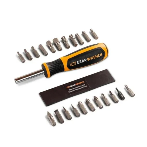 Gearwrench Tools 39 Piece 1/4" Drive MicroDriver Set with 120XP Locking Flex Head Ratchet and Stubby Sockets GWMBS39XPS