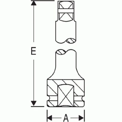 Grey Pneumatic 1" Drive 7" Length Pin Hole Extension 4007E