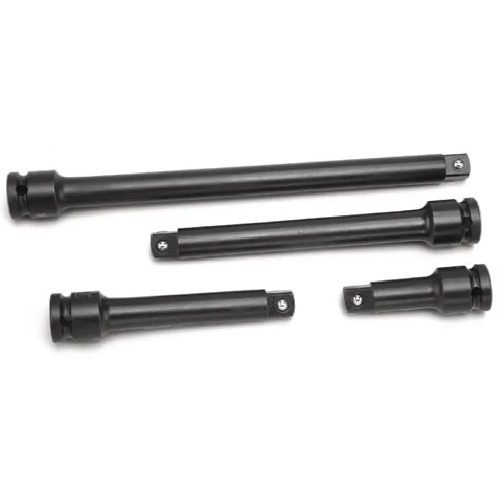 Grey Pneumatic 1/2" Drive Standard and Deep Length Friction Ball Extension Set 2204E