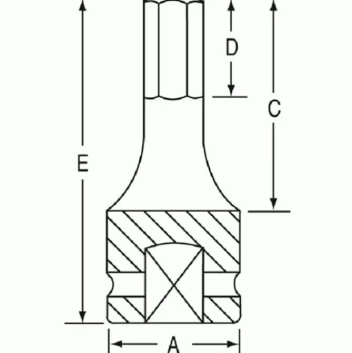 Grey Pneumatic 1/2" Drive x 1/2" 6" Length 29166F