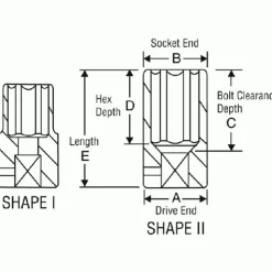 Grey Pneumatic 3/8" Drive x 3/4" Standard Length Impact 1024R