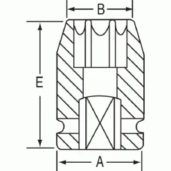 Grey Pneumatic 3/8" Drive x E11 Star Standard Impact Socket 1111ET