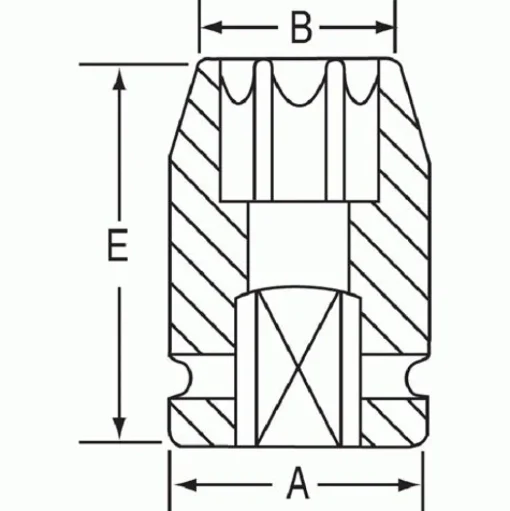 Grey Pneumatic 3/8" Drive x E10 Star Standard Impact Socket 1110ET