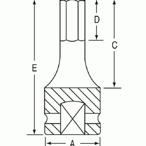 Grey Pneumatic 1/4" Drive x 6mm Hex Standard Length Impact Socket (Metric) 9906M