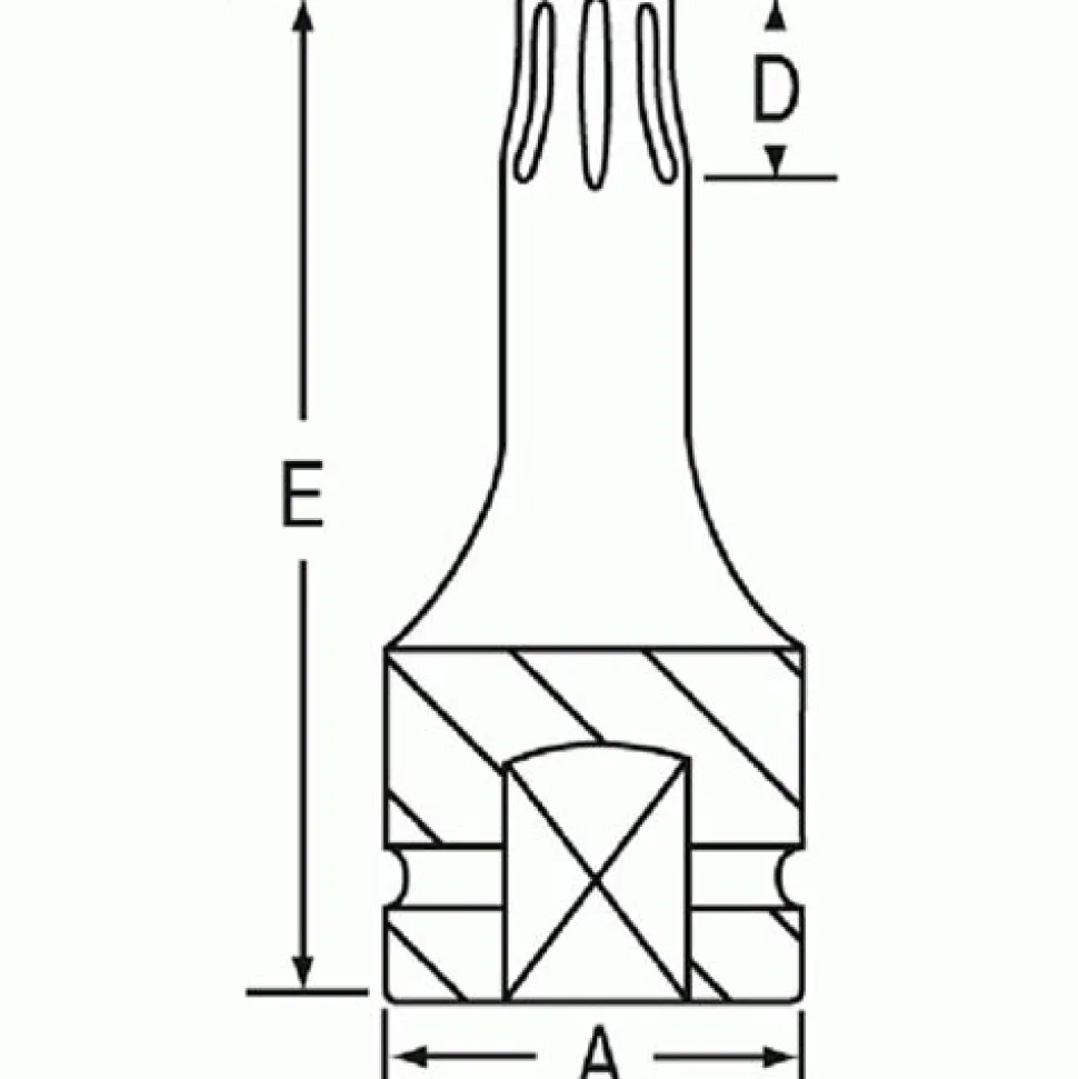 Grey Pneumatic 8 Piece 1/2" Drive Star Standard Length Impact Socket Set 1300T
