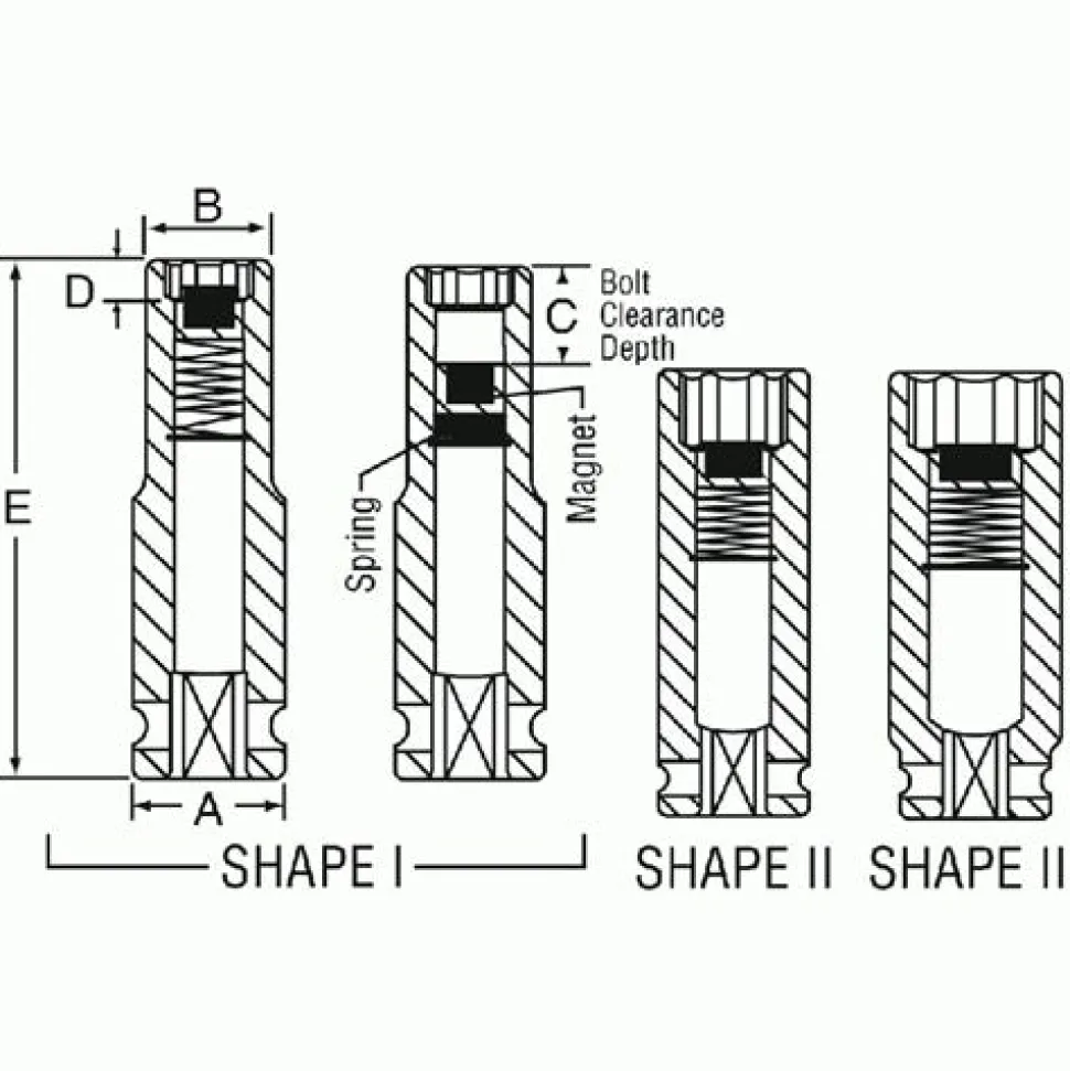 Grey Pneumatic 12 Piece 1/2" Drive 6-Point Deep Length Magnetic Impact Socket Set (Metric) 1512MDG