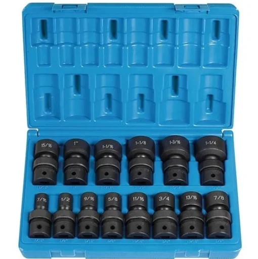 Grey Pneumatic 14 Piece 1/2" Drive Standard Length Fract. Univ. Set 1314U