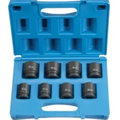 Grey Pneumatic 8 Piece 3/4" Drive 6-Point Standard Length Impact Socket Set (Metric) 8134M