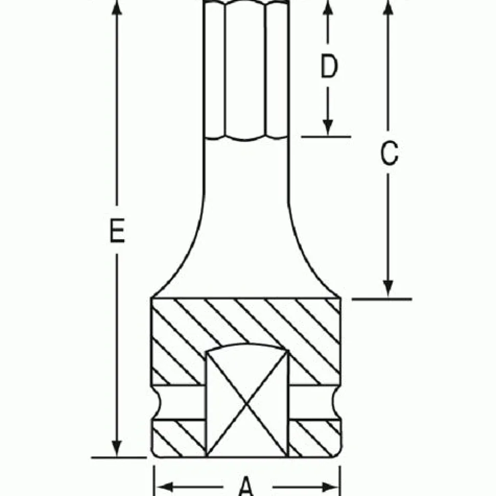 Grey Pneumatic 6 Piece 1'' Drive Hex Standard Length Impact Socket Set (Metric) 9196MH