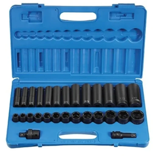 Grey Pneumatic 26 Piece 1/2 Drive Standard and Deep Length Impact Set (SAE) 1328RD