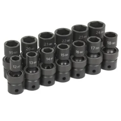Grey Pneumatic 13 Piece 1/2" Drive Standard Length Universal Set 1313UM