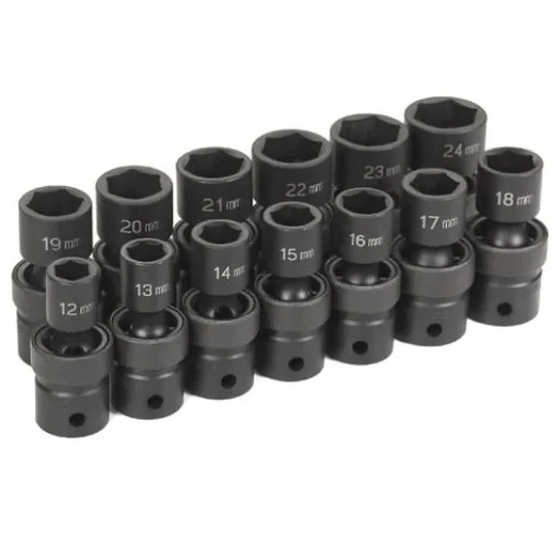 Grey Pneumatic 13 Piece 1/2" Drive Standard Length Universal Set 1313UM
