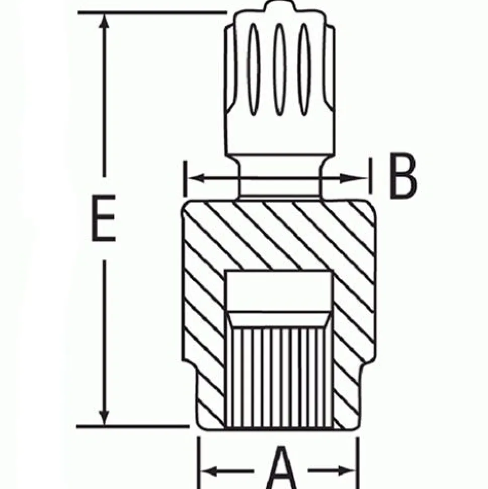 Grey Pneumatic #5 Spline x #5 Spline Universal Joint with Lock Button 5006UJ