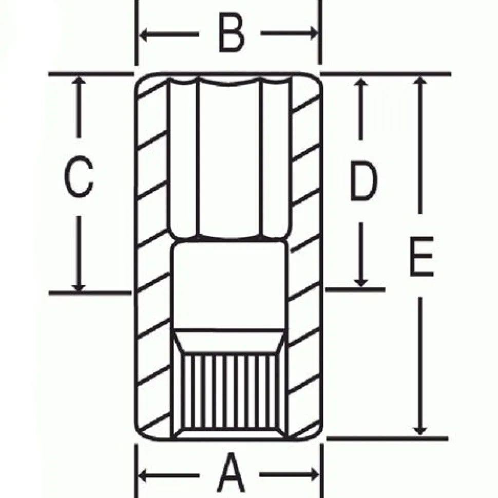 Grey Pneumatic #5 Spline x 1-5/8" Deep Length Impact Socket (SAE) 5052D