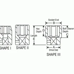 Grey Pneumatic 1/2" x 22mm Drive 6-Point Standard Length Impact Socket (Metric) 2022M