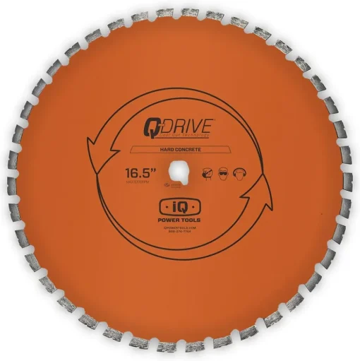 iQ 16.5" Q-Drive Arrayed Segmented Hard Concrete Orange Blade w/ Silent Core MX16-125-QD-HM2