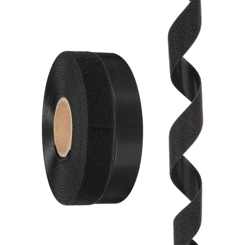 Klein Hook and Loop Tape, 3/4", 25', Black, Custom Length Cable Ties 450-950