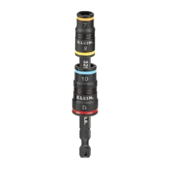 Klein 4-in-1 Impact Rated Flip Socket Set, Metric 32932M