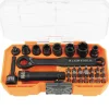 Klein KNECT 1/4" Drive Impact-Rated Pass Through Socket Set, 32-Piece 65300