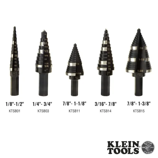Klein Step 7/8" to 1-3/8" Drill Bit #15 Double Fluted KTSB15