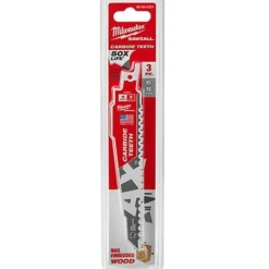 Milwaukee 6" 5 TPI Ax Carbide Sawzall Reciprocating Saw Blade (3 Pack) 48-00-5321