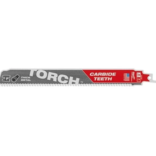 Milwaukee 9" 7 TPI Carbide Torch Sawzall Reciprocating Saw Blade (Each) 48-00-5202
