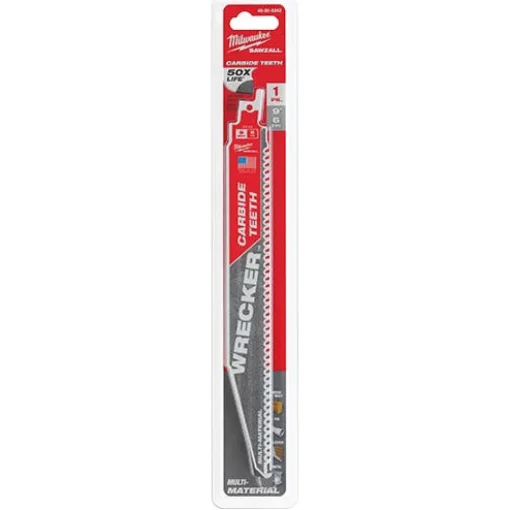 Milwaukee 9" 6 TPI Carbide Wrecker SAWZALL Blades Demo (5 Pack) 48-00-5542