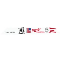 Milwaukee 6" 24 TPI Thin Kerf Sawzall Blade (Each) 48-01-7186