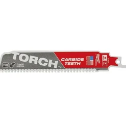 Milwaukee 6" 7 TPI Torch Carbide SAWZALL Reciprocating Saw Blade (Each) 48-00-5201