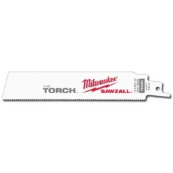 Milwaukee 6" 18 TPI Torch Sawzall Blades (25 Pack) 48-00-8784