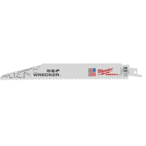 Milwaukee 9" 8 TPI Wrecker Demolition Sawzall Blades (5 Pack) 48-00-5706