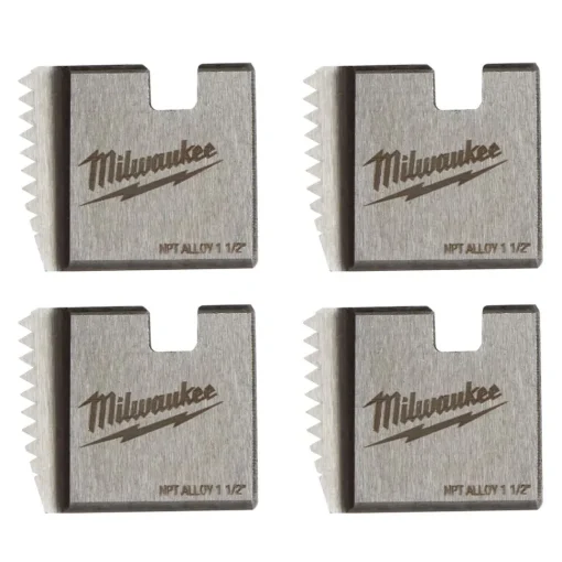 Milwaukee 1-1/2" Alloy NPT Portable Pipe Threading Dies (Set of 4) 48-36-1105