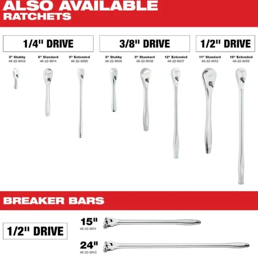 Milwaukee 1/4" Drive 12" Wobble Extension 43-24-9203