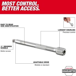 Milwaukee 1/4" Drive 2" Wobble Extension 43-24-9200